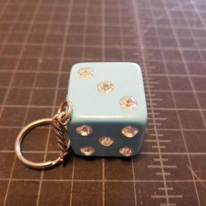 Blue Dice w/rhinestones